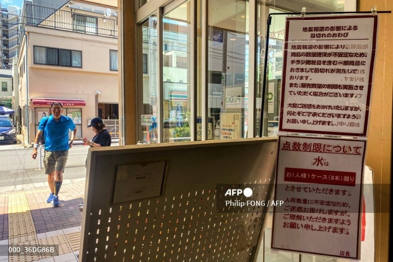 Japanese urged to avoid panic-buying as megaquake fears spread